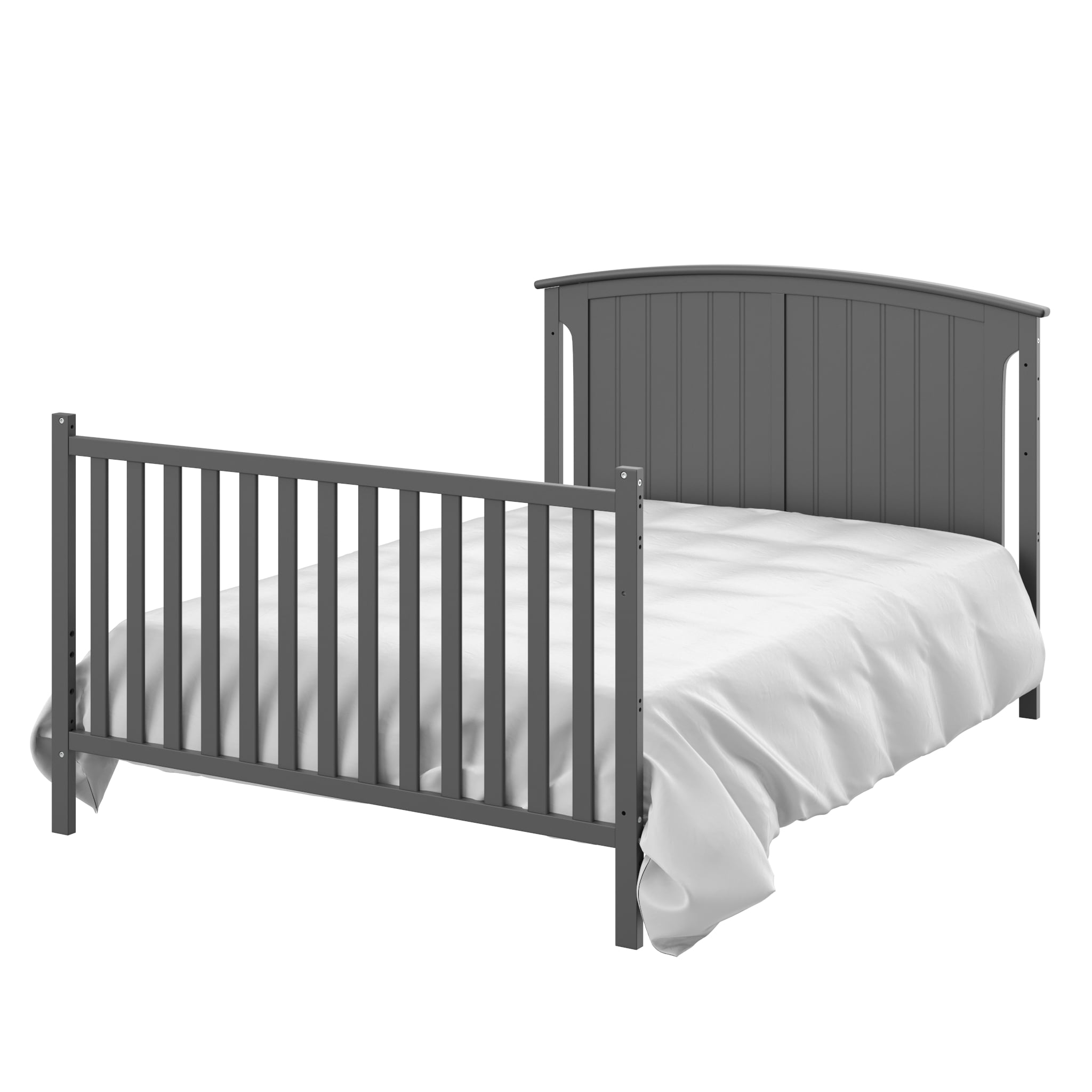 Storkcraft Steveston 5-in-1 Convertible Baby Crib & Changer, Gray