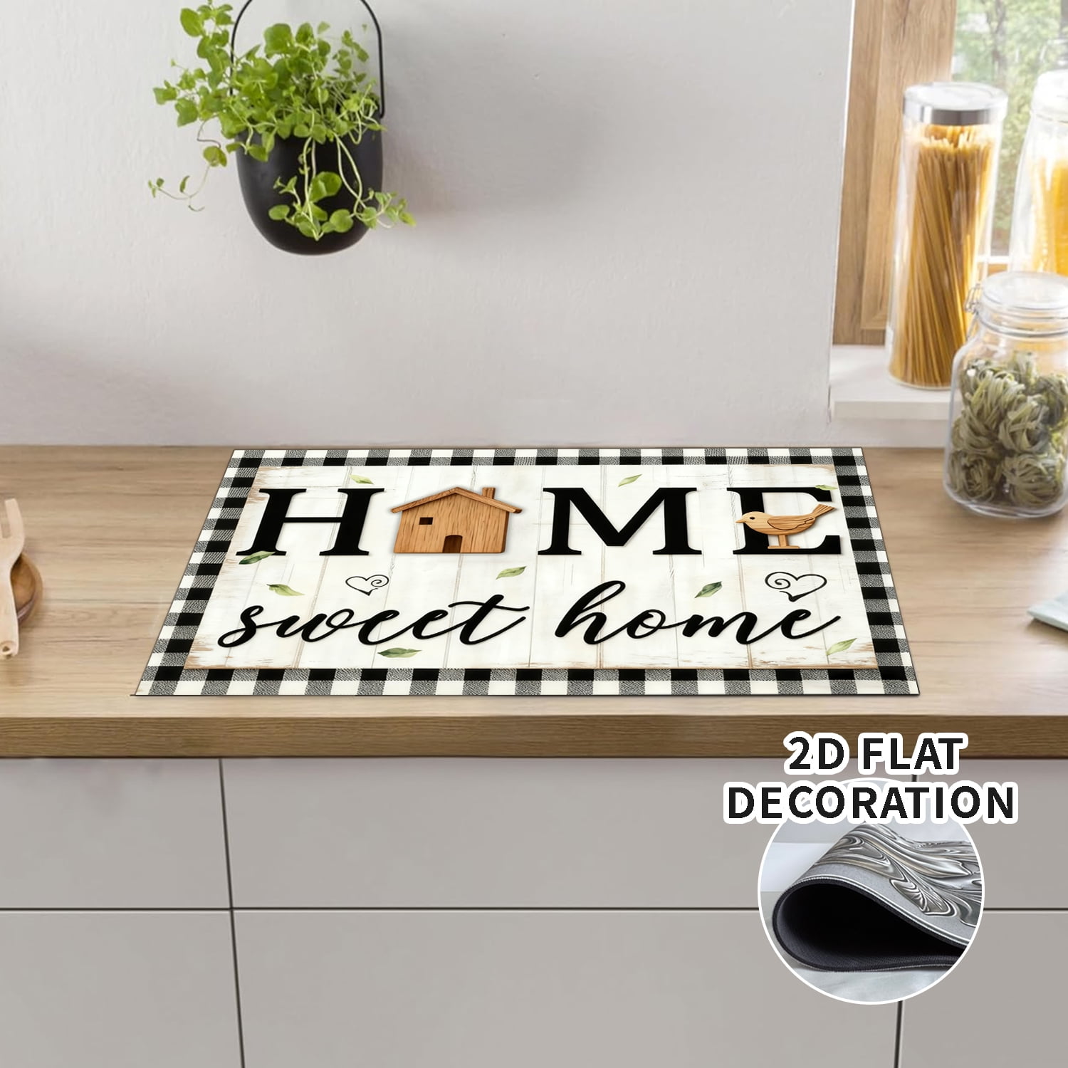 Stove Cover, Sweet Home Stove Top Covers for Electric Stove, 20''X28'' White Heat Resist Kitchen Glass Stove Protector Mat Farmhouse Decor Gas Stove Pad Induction Cooktop Ceramic Mat