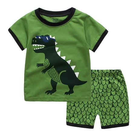 

Jackets for Girls Cartoon Dinosaur T Shirt Grid Shorts Outfits Round Neck Print Tops for Teen Girls