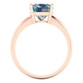 thumbnail image 4 of Clara Pucci 14K Rose Gold 2.5ct BlueMoissanite Solitaire Ring for Women, 4 of 7