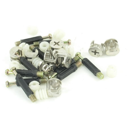 

Furniture Connecting 15 x 13mm Cam Fitting Dowel Pre-inserted Nut 10 Sets