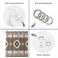 thumbnail image 5 of Brown Boho Waterproof Fabric Shower Curtain,Farmhouse Aztec Southwest Ethnic Geometric Waterproof Fabric Shower Curtain for Bathroom Curtains Bathtubs Shower Curtains with 12 Hooks Stall 48x72in, 5 of 8