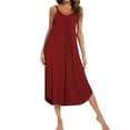 thumbnail image 3 of Taqqpue Plus Size Cotton Nightgowns for Women Long Sleep Dress Soft Sleepwear Tank Dress Women Spaghetti Strap Night Gowns Sleeveless Sleep Shirts, 3 of 8
