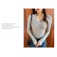 thumbnail image 5 of Qarigey Ropa interior cálida para mujer, ropa de otoño, Tops, camiseta gruesa de lana, lencería de fondo, camiseta interior de manga larga Camisetas sin mangas Albaricoque, 5 of 6