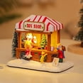 thumbnail image 3 of Casa musical navideña con árbol de Navidad iluminado con luces LED, adornos navideños para escritorio, regalo de Navidad., 3 of 5
