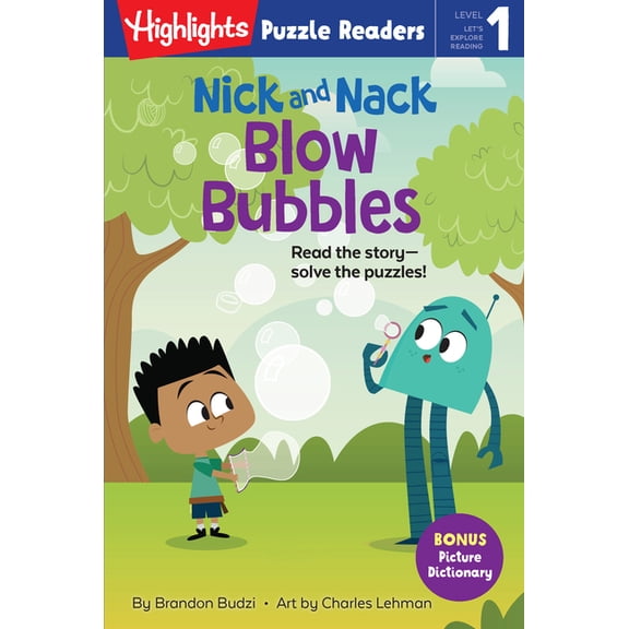 Highlights Puzzle Readers Nick and Nack Blow Bubbles, (Hardcover)