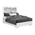 thumbnail image 2 of Naomi Silver with Faux Marble Detailing Queen Bedroom Set with LED Light, 2 of 10