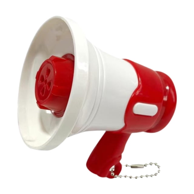 Altavoz de megáfono portátil, mini buey para niños juguete para adultos, altavoz mega bullhorn para deportes al aire libre, entrenadores de porristas rojo