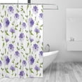 thumbnail image 2 of Rateoe Purple Chicory Shower Curtain - Fancy Bathroom Shower Curtain Sets - Waterproof Shower Curtain with Hooks with 12 Plastic Hooks 72x72 Inches, 2 of 5