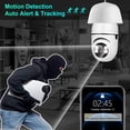 thumbnail image 6 of Light Bulb 1080P Security Camera, PTZ E27 Bulb 360 Degree Panoramic Wireless Connector with WiFi,Smart Motion Detection and Alarm,Two Way Audio,Night Vision, Remote Viewing with 32GB Memory Card, 6 of 7