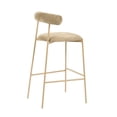 thumbnail image 2 of Liliana Taupe Velvet Bar Stool, 2 of 6
