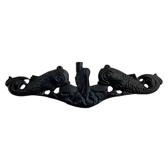 U.S. Navy Submarine Badge Black Metal Finish Genuine Regulation Size