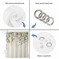 thumbnail image 3 of Eucalyptus Leaves Shower Curtain Set - 48" x 72" Washable Bathtub Curtain with 12 Hooks, Green Summer Botanical Rustic Waterproof Fabric Stall Shower Curtains for Bathroom/Bathtub Décor, 3 of 6