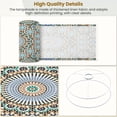 thumbnail image 4 of Lampshades 2 Pack Moroccan style Geometric traditional ornament 13"x13"x10" Light Shade for Table Lamps Floor Lamp Shades Linen Desk Lampshade Replacement with Spider Fitter Easy Assembly, 4 of 8