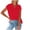 Red, variant on asdoklhq Womens Summer Tops,Women Casual Solid Short Sleeve Turn-down Collar Cardigan Buttons Blouse Tops