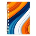 thumbnail image 7 of FORMRS 1-Subject Spiral Notebook 8" x 5" College Ruled 60 Refillable Sheet A5 Hard Cover, Orange Abstract Wavy, 7 of 7