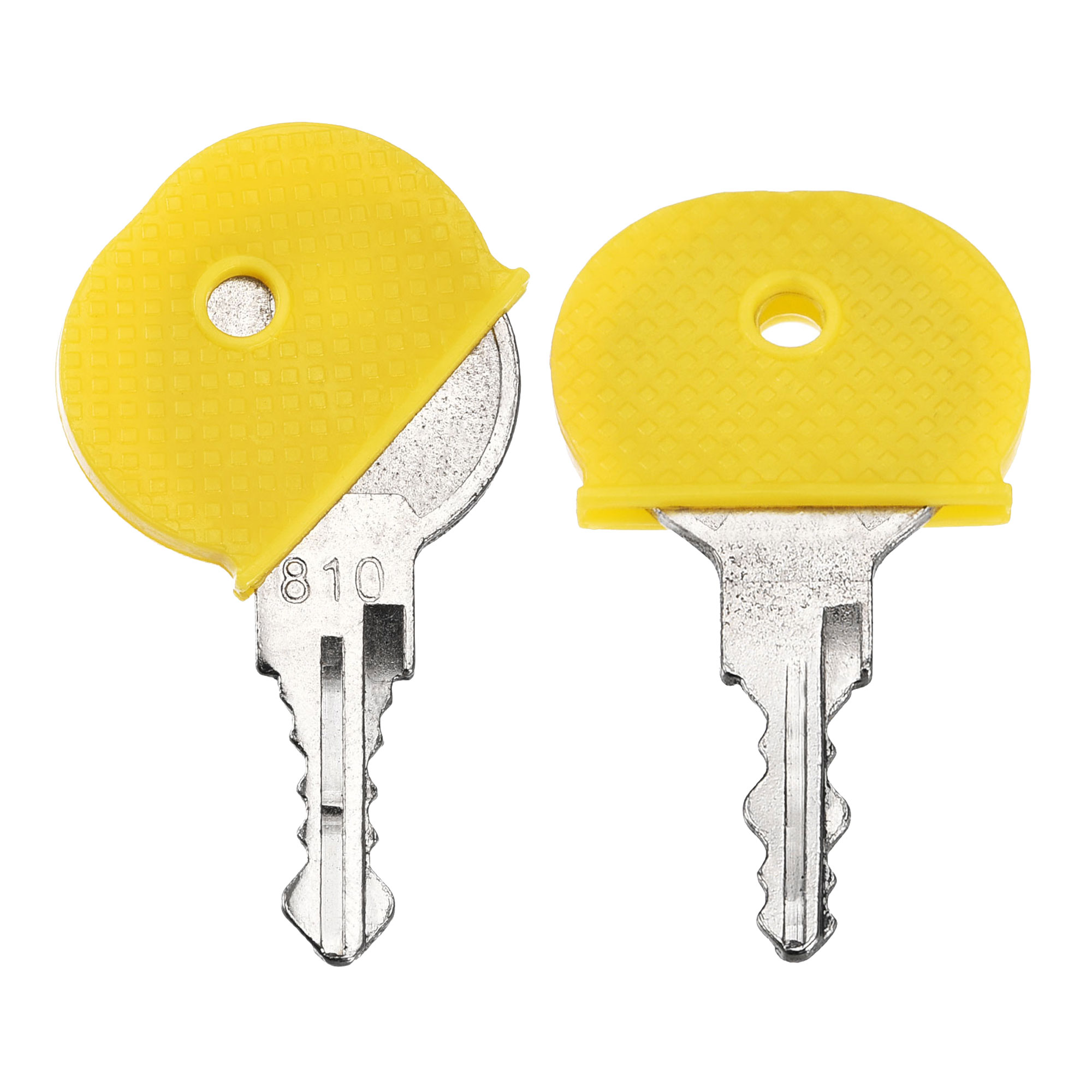 Unique Bargains Key Cap Cover Tags Identifier Label ID Silicone Sleeve Red, Yellow