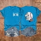 thumbnail image 3 of Camisetas de Manga Corta para las Mujeres Carta Impresa Doble Cara Suelta Tee, Casual Vintage Verano Top Mujeres, 3 of 3