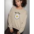 thumbnail image 2 of Be Free Heart Daisy Sweatshirt Women -Image by Shutterstock, Female 3X-Large, 2 of 4