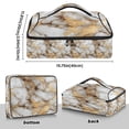 thumbnail image 3 of Iauyy Casserole Carrier for Hot Food Insulated Casserole Travel Carry Bag with Lid Food Warmer Bag for Party/Picnic, White and Brown, 3 of 7