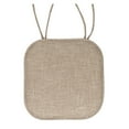 thumbnail image 2 of Herringbone Memory Foam 16 x 16 Chair Pad With Ties Taupe 2 Pack, 2 of 3