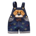 thumbnail image 4 of FSYBOA Girls Jeans Overalls Size 12-18Months, Above the Knee Fashion Casual Adjustable Shoulder Straps Kids Denim overalls Blue, 4 of 6
