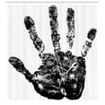 thumbnail image 3 of Ambesonne Modern Shower Curtain, Grunge Motley Hand Stamp, 69"Wx84"L, Black, 3 of 3