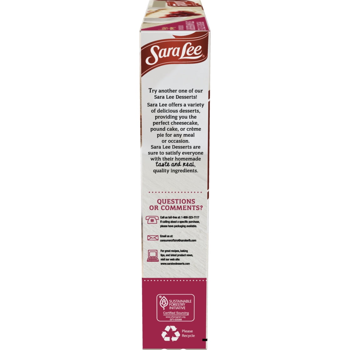 Sara Lee® French Style Strawberry Cheesecake, Frozen, 7", 26oz