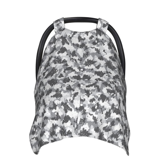Car Seat Cover Baby - Camouflage Grey Breathable Infant Car Seat Cover for Baby Carseat, Lightweight Comfort Baby Essentials Must Haves Newborn Stuff for Girl Boy