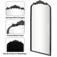 thumbnail image 4 of Arched Antique Arched Mirror, 22"x65"Elegant Floor Vintage Mirror with Ornate Metal Frame, Baroque Inspired Home Decor for Entryway/Living Room/Hallway, 4 of 9