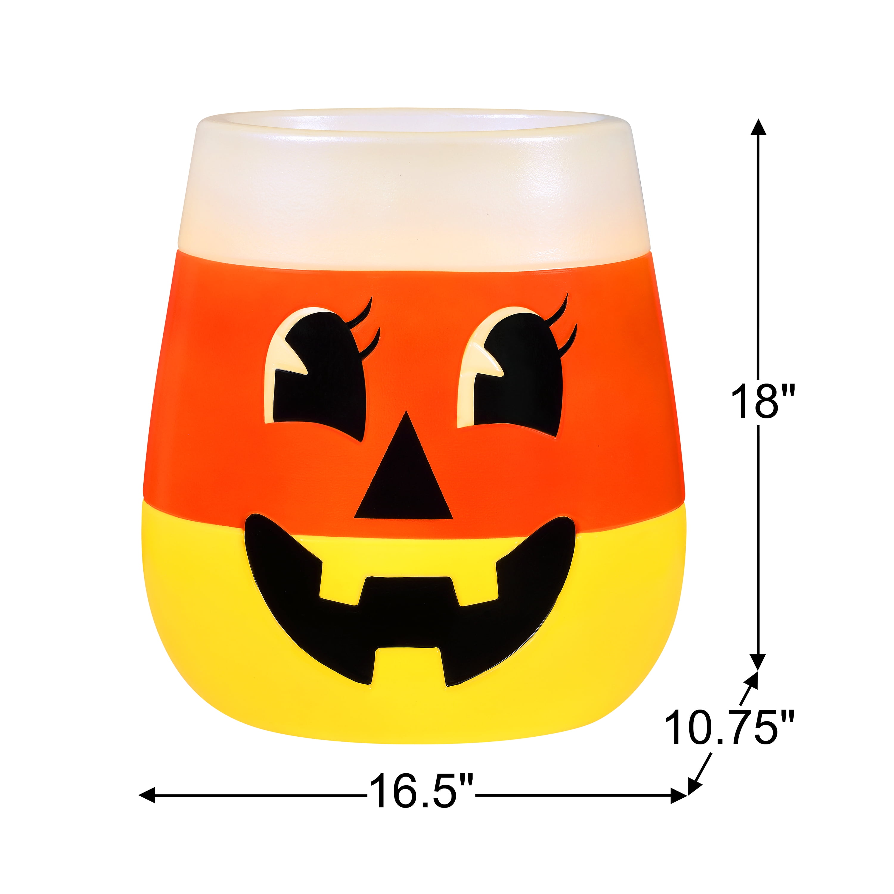 Mr. Halloween 18in Lit Blow Mold Candy Corn Bowl