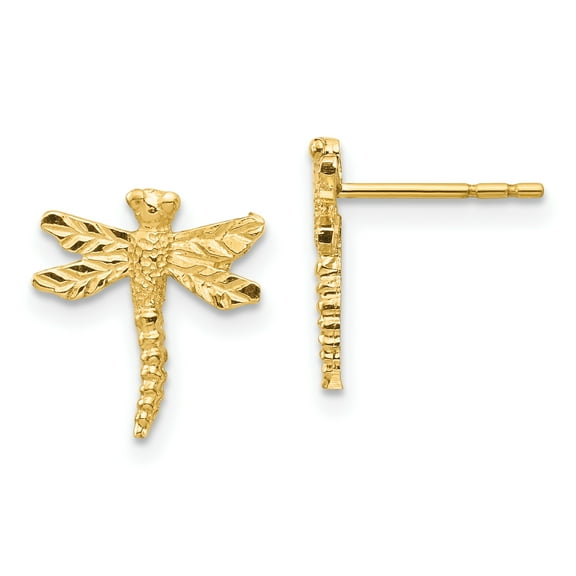 Primal Gold 14 Karat Yellow Gold Dragonfly Post Earrings
