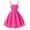 0##Hot Pink27, variant on Kiijoy Girls Spaghetti Strap Dress Solid Flowy Tiered Ruched Dresses, Black, Size 7-12