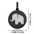 thumbnail image 2 of Stainless Steel Elephant Good Luck Charm Round Medallion Keychain Circle Ring, 2 of 2