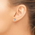 thumbnail image 4 of 14k White Gold Diamond Post Earrings Measures 6x6mm Wide Jewelry for Women - .32 dwt, 4 of 6