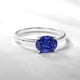 thumbnail image 4 of JeenMata Anillo de Compromiso Solitario con Zafiro Azul de Talla Ovalada de 1,25 Quilates (Piedra Natal de Septiembre) en Oro Blanco de 18 K sobre Plata, 4 of 6