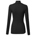 thumbnail image 2 of FashionOutfit Women's Ribbed Turtle Neck Top, 2 of 3
