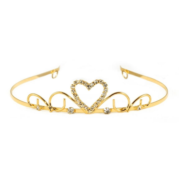 #14687G - Sweet Heart Wire Tiara - Gold Plated
