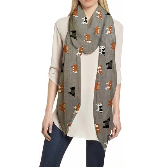Cattle Cow Farm Animal Print Women's Lightweight Scarf Shawl Wrap