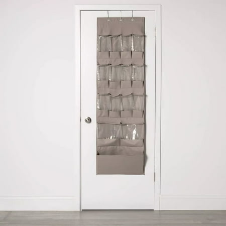 15 Pocket Over the Door Hanging Shoe Organizer Gray - Room Essentials (4 packs) 