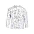 thumbnail image 2 of DPOIS Kids Boys Shiny Sequins Suit Jacket Blazer Coat Wedding Party Formal Tuxedo Silver 12, 2 of 7