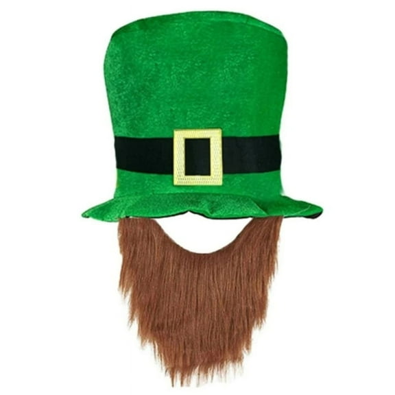 ZPAQI St Patrick Green Hat Shamrock Cowgirl Hat Irish National Day Celebration Cap