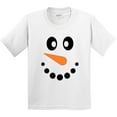 thumbnail image 3 of Inktastic Cute Smiling Snowman Face with Carrot Nose Youth T-Shirt, 3 of 5