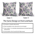 thumbnail image 5 of Purple Green Hydrangea Pillow Covers 20x20 Set of 2 Floral Leaves Print Decorative Throw Pillowcases Outdoor Rustic Flower Farmhouse Spring Cushion Cases Decor for Home Couch Sofa Bed, 5 of 7