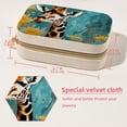 thumbnail image 5 of Giraffe Decorative Velvet Earring Holder Display Case Storage Box Portable with Removable Compartment - Gift Ideal, 5 of 7