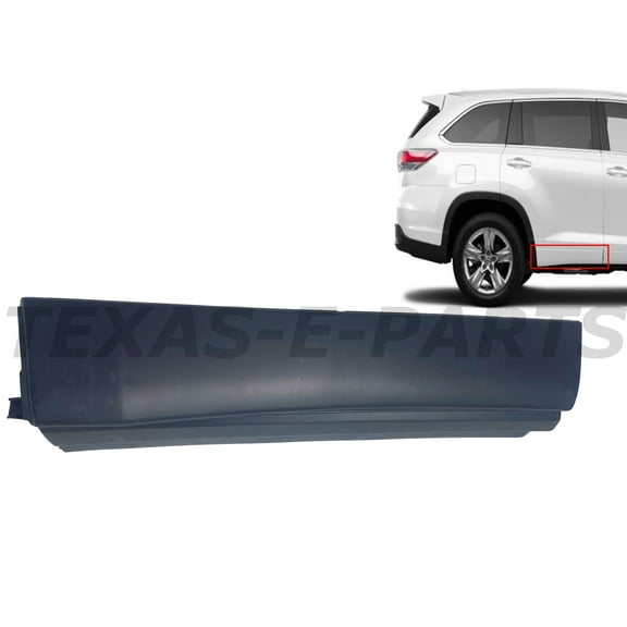 2014 2015 2016 2017 2018 2019 Compatible with Toyota Highlander Rear Door Rocker Molding Right Passenger Side