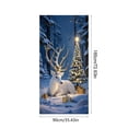 thumbnail image 2 of Adornos navideños, regalos navideños, cortina navideña de 35 x 73 pulgadas, decoración navideña para puerta y pared, festival, fiesta, poliéster., 2 of 5