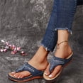 thumbnail image 5 of YOUYEDIAN Orthopedic Sandals for Women 2026 Summer Dressy Open Toe Arch Support Shoes Wide Hiking Non Slip Slip on Slippers (Dark Blue), 5 of 6
