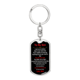 thumbnail image 1 of To Son From Mom Stainless Steel or 18k Gold Premium Swivel Dog Tag Keychain, 1 of 8