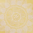 thumbnail image 3 of Linen Yellow Traditional Linen Applique Lace Accent Throw Pillow, 16" x 16", 3 of 4
